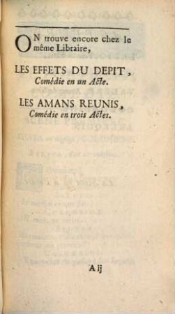 Le Portrait : Comedie ; Représentée par les Comédiens Italiens Ordinaires du Roy, le Jeudi 9 Janvier 1727