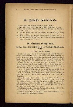 I. Von den ältesten Zeiten bis zur dorischen Wanderung (1104)