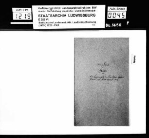 Notizen des Oberleutnants Dürrich zur Aufnahme der Kartenblätter Gaildorf, Hall, Schorndorf und Winnenden