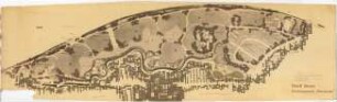 Hansjakob, Gottfried; Bonn; Rheinauenpark mit Bundesgartenschau 1979, Rheinpromenade - Entwurfsplan Erholungspark Rheinauen (Lageplan)