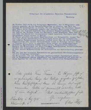 Tätigkeitsbericht der Ortsgruppe Nürnberg