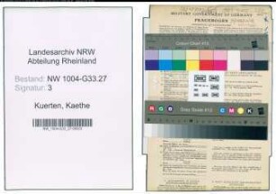 Entnazifizierung Kaethe Kuerten , geb. 19.06.1906 (Lehrerin)