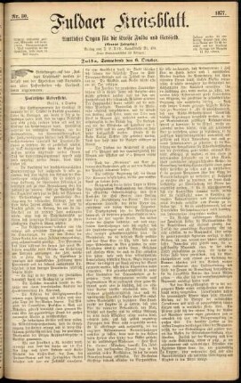 Ausgabe vom Samstag, den 06. Oktober 1877.