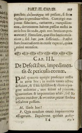 Cap. III. De Defectibus, impedimentis & periculis eorum.