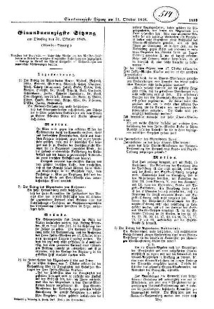 Einundneunzigste Sitzung am 31. Oktober 1848.