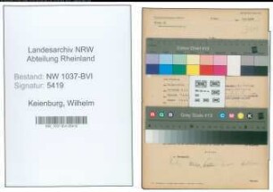 Entnazifizierung Wilhelm Keienburg , geb. 19.05.1884 (Dentist)