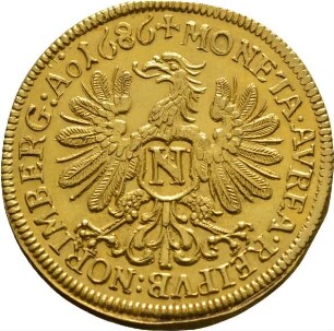 Münze, Goldgulden, 1686