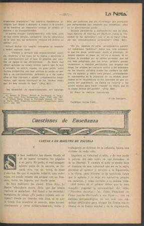 Cuestiones de enseñanza : Cartas a un maestro de escuela