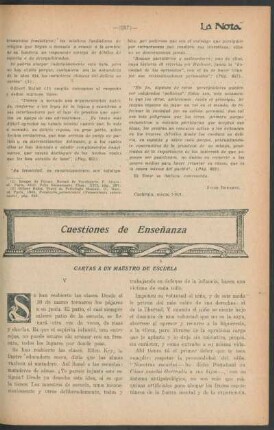 Cuestiones de enseñanza : Cartas a un maestro de escuela