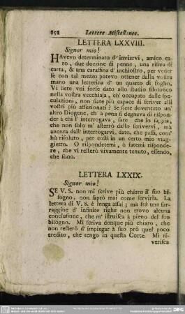 Lettera LXXVIII. Signor mio!