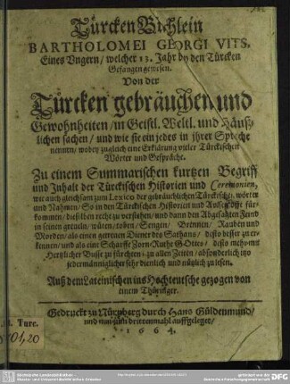 Türcken Büchlein