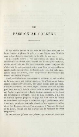 Une passion au collége