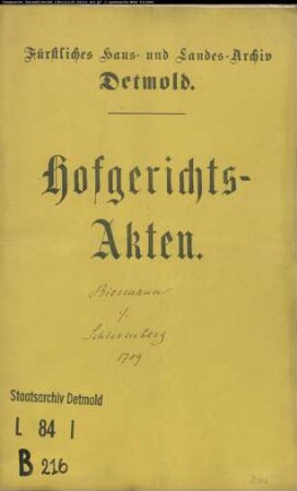 Biermann, Johann Hermann in Horn gegen Bürgermeister Schierenberg in Horn