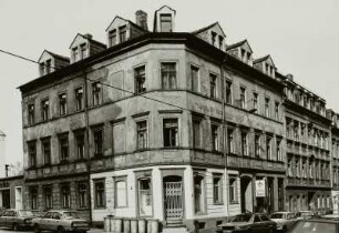 Dresden-Neustadt, Kamenzer Straße 2 / Louisenstraße 79. Wohnhaus (um 1873). Eckansicht