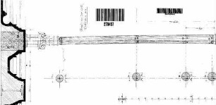 Lauda: Empfangsgebäude Verwaltungsgebäude Detail Säule (AN nördl.Giebelseite)