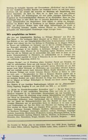 Wir empfehlen zu lesen.