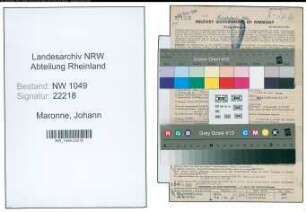 Entnazifizierung Johann Maronne , geb. 20.02.1902 (Betriebswart)
