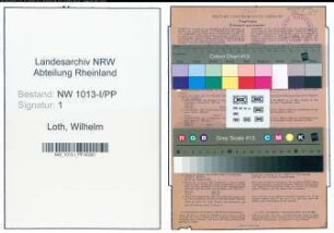 Entnazifizierung Wilhelm Loth , geb. 03.03.1920 (Schlosser)