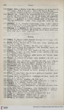 Varia (Nr. 5073 - 5361)