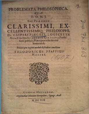 Problemata Philosophica