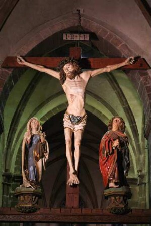 Frankreich. Alsace. Haut Rhin. Kaysersberg. Kirche Saint Croix innen