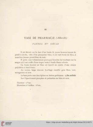 Vase De Pharmacie (Faenza XVe siècle)