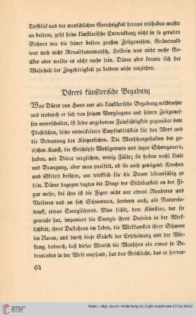 Dürers künstlerische Begabung