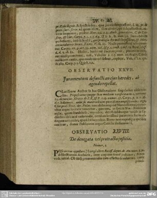 Observatio XXVIII. De denegata vel protracta justitia
