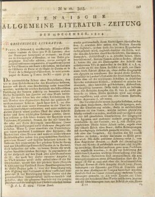 Num. 303. Den 19. December 1804