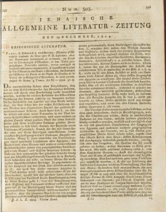 Num. 303. Den 19. December 1804