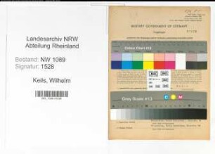 Entnazifizierung Wilhelm Keils , geb. 28.01.1916 (Brandmeister)
