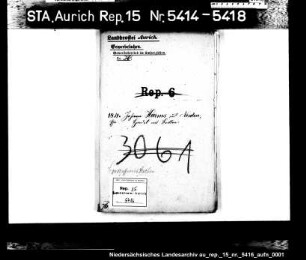Hausierkonzessionen für Einwohner aus Norden: J.H. Irrgang, Optikus