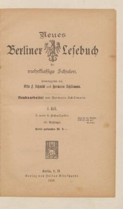 Teil 5 = Schuljahr 7 und 8, [Schülerband]: [Teil 5 = Schuljahr 7 und 8, [Schülerband]]