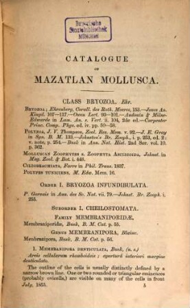 Catalogue of the collection of Mazatlan shells, in the British Museum : collected by Frederick Reigen