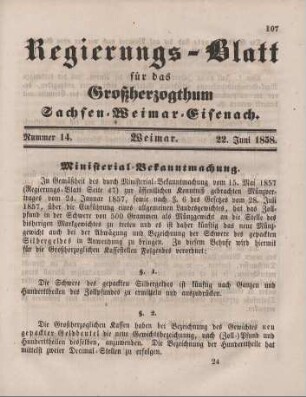 Nr. 14 : 22. Juni 1858