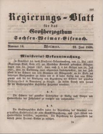 Nr. 14 : 22. Juni 1858
