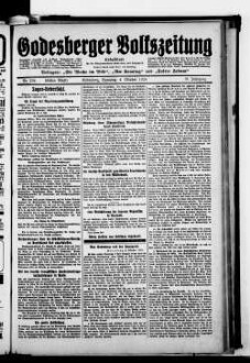 Godesberger Volkszeitung. 1913-1933