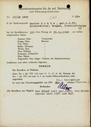 Rohde, Gustav