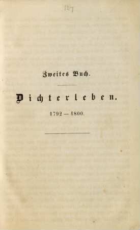 Zweites Buch. Dichterleben. 1792-1800