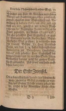Der Erste Zweiffel.