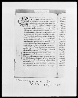 Nekrolog, Welfenchronik und Heiligenviten — Initiale C (um), Folio 31 verso
