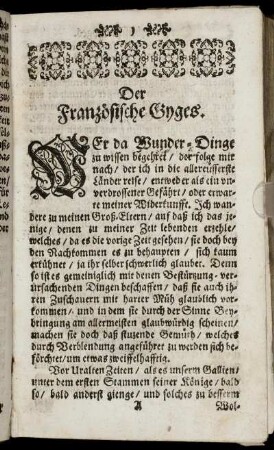 Der Französiche Gyges.
