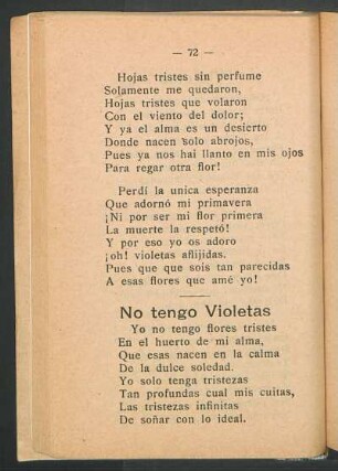 No tengo violetas