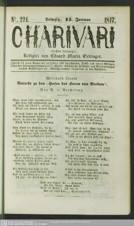 Willibald Alexis Vorrede zu den "Hofen des Herrn von Bredow"