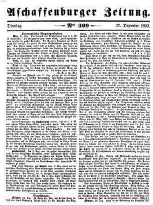 Aschaffenburger Zeitung : amtliches Organ der NSDAP und der Staats- und Gemeindebehörden. 1853