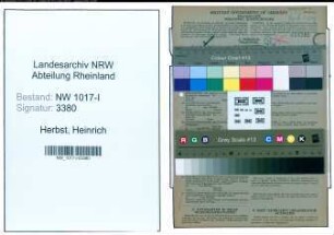 Entnazifizierung Heinrich Herbst , geb. 02.02.1902 (Betriebspruefer)
