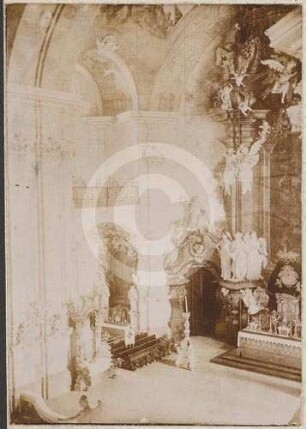 Chor der Klosterkirche Grüssau nach NO