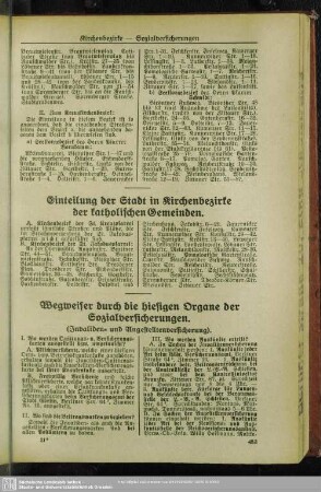 Wegweiser durch die hiesigen Organe der Sozialversicherungen