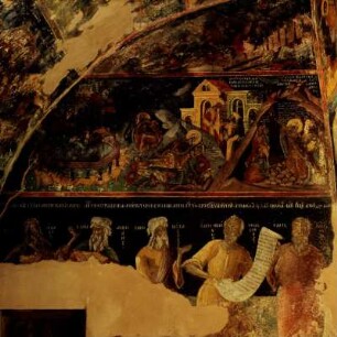 Ioannina. Agios Nikolaos Dilios, Inselkloster bei Ioannina. Narthex-Fresken um 1400 n. Chr