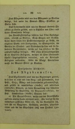 Dreizehnter Abschnitt. Das Abgabenwesen